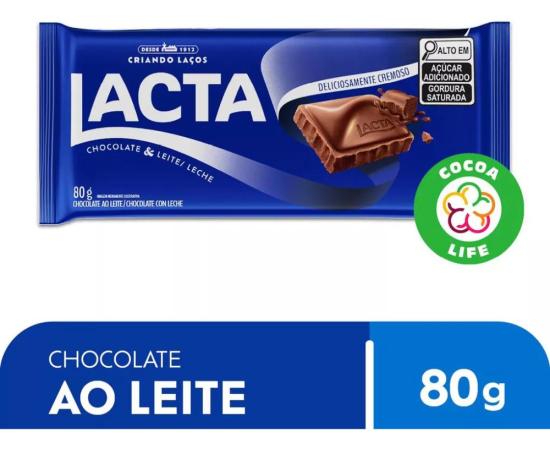 Chocolate Lacta Ao Leite 80g