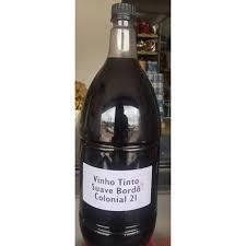 vinho colonial tinto suave bordo 2l