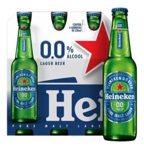 Cerveja Heineken Zero Álcool 330 ml Com 6 unidade